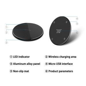 15W Wireless Charger for iPhone & Samsung - Fast Charging Pad