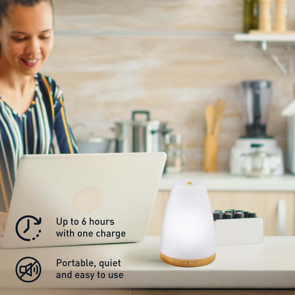 Portable Essential Oil Diffuser - USB Aroma Humidifier for Home & Travel