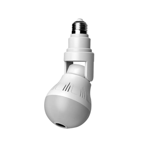 360° Panoramic Light Bulb Camera - Night Vision, Two-Way Audio & Alerts